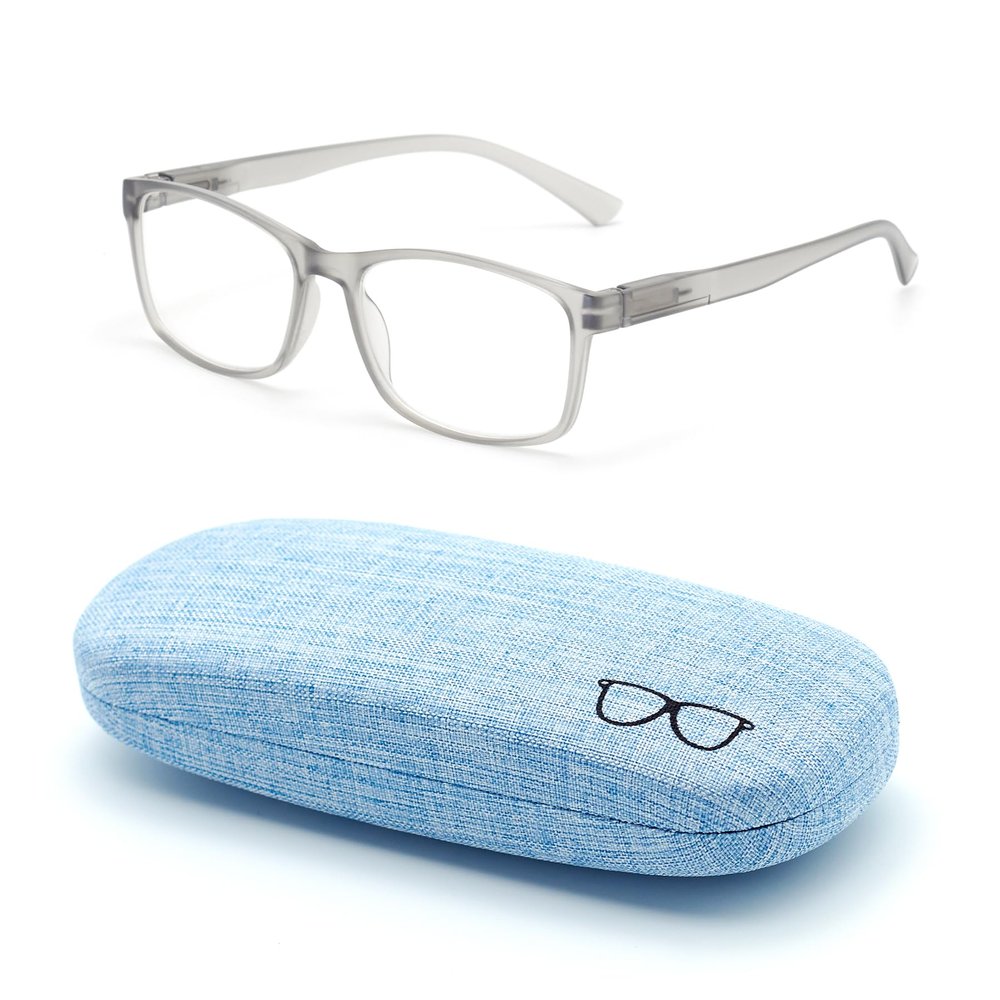 Autojouls 1-Pack Nearsighted Short-Sighted Lightweight Glasses not reading glasses, 197 Matte Gray Frame 1.75 x