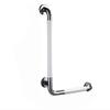 L-Shape Grab Bars for Bathtubs & Showers, Stainless Steel Vertical Angle Grab Bar, Wall Mount Anti-Slip Bathroom Handrails for Seniors(Khaki,Left) view 2