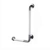 L-Shape Grab Bars for Bathtubs & Showers, Stainless Steel Vertical Angle Grab Bar, Wall Mount Anti-Slip Bathroom Handrails for Seniors(Khaki,Left) view 3