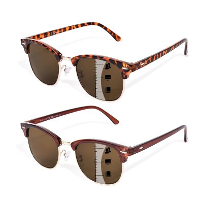 OPTOFENDY Progressive Reading Sunglasses for Women Men No Line Multifocus Sun Readers Outdoor Reading Sunglasses TBrown 2.5x