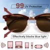 OPTOFENDY Progressive Reading Sunglasses for Women Men No Line Multifocus Sun Readers Outdoor Reading Sunglasses TBrown 2.5x view 2