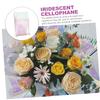 FOMIYES 1roll Iridescent Cellophane Wrapping Paper Yards Floral Decoration for Baskets and Crafts for Christmas Birthdays and Special Occasions view 4