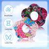 25pcs Adhesive Over Patches for Dexcom G7, Waterproof Breathable Fabric Flower Overpatch Covers with Hole for CGM Tape Protection, Floral Shape Sensor Stickers Compatible with Dexcom G7 Accessories view 4