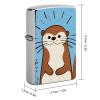 Cartoon Cute Otter Lighter Case, Personalized Metal Lighter Sleeve, Double-Sided Lighters Cover for Standard Lighters, Stylish & Unique Idea view 2