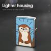 Cartoon Cute Otter Lighter Case, Personalized Metal Lighter Sleeve, Double-Sided Lighters Cover for Standard Lighters, Stylish & Unique Idea view 4