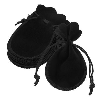 BUGUUYO 10pcs Jewelry Bags Drawstring Compact Velvet Pouches Small Jewelry Trinket Bags for Gifts Parties Festivals Easy to Store and Carry