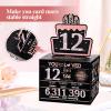 TOYEISHI Money Gift Box, 12th Birthday Decorations For Girls, Birthday Gift For 12 Year Old Girl with 100Pcs Transparent Bags - Black & Rose Gold view 3