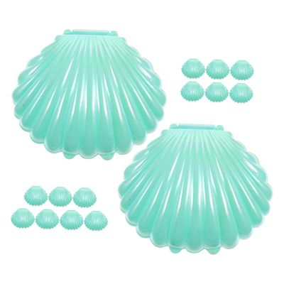 SHOWERORO 15pcs Mermaid Sea Shells Candy Boxes Iridescent Treat Holders for Weddings Birthdays and Showers Party Favors and Goodie Containers for Celebrations