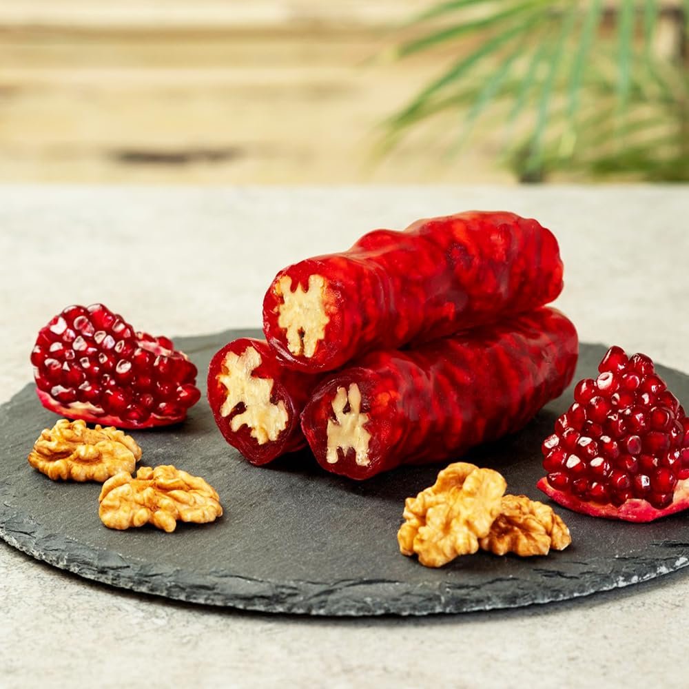 Turksh Kahramanmara Pomegranate Walnut Sucuk 1000Gr (35,2oz). (with kme-orcik-pomegranate molasses)