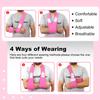 supregear Arm Sling Shoulder Immobilizer, Rotator Cuff Support Brace, Lightweight Comfortable Sling for Shoulder Injury, Broken, Dislocated, Fracture, Strain, Left Right, Men Women, Pink view 2