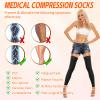 Wegitcs 2 Pairs Thigh High Compression Stockings for Women Men, 20-30mmHg Footless Graduated Compression Socks, Medical Support Sock for Varicose Veins, Edema, Post-Surgery, Sports (Black, 4X-Large) view 3