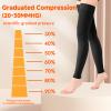 Wegitcs 2 Pairs Thigh High Compression Stockings for Women Men, 20-30mmHg Footless Graduated Compression Socks, Medical Support Sock for Varicose Veins, Edema, Post-Surgery, Sports (Black, 4X-Large) view 4