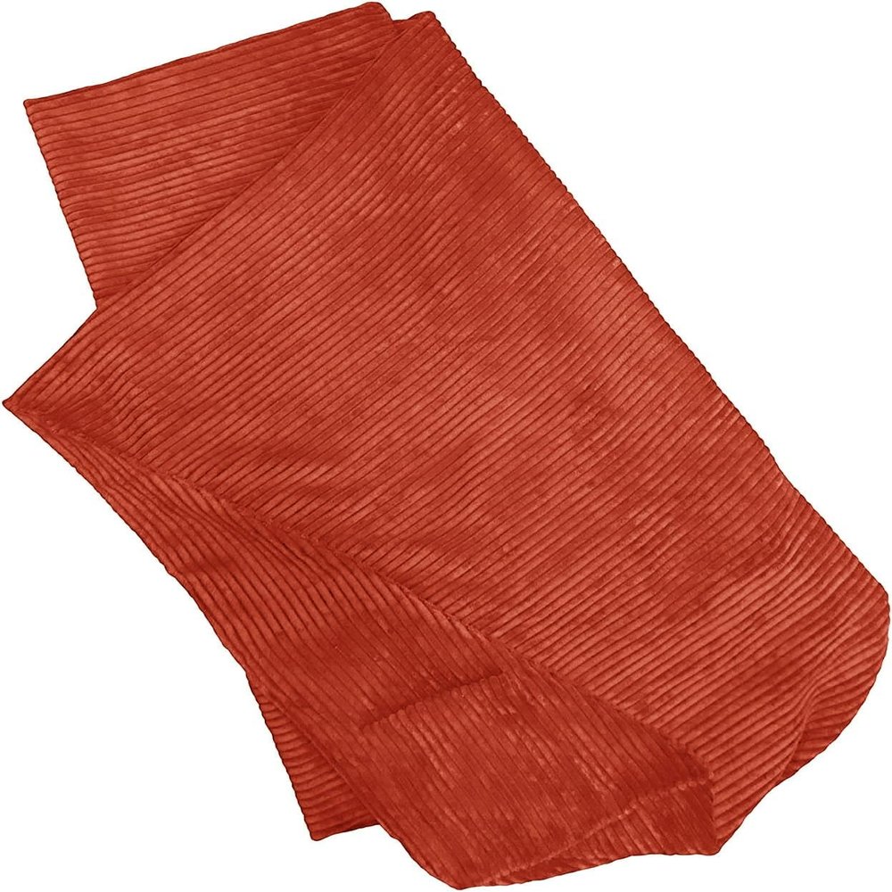 WOWMAX 100% Cotton Corduroy Wedge Pillow Covers Cases for Our Reading Pillows Large Bolster Headboard Backrest Wedge Pillow Cover Rusty Orange Queen Size