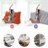 WOWMAX 100% Cotton Corduroy Wedge Pillow Covers Cases for Our Reading Pillows Large Bolster Headboard Backrest Wedge Pillow Cover Rusty Orange Queen Size view 2