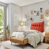 WOWMAX 100% Cotton Corduroy Wedge Pillow Covers Cases for Our Reading Pillows Large Bolster Headboard Backrest Wedge Pillow Cover Rusty Orange Queen Size view 3