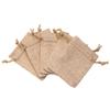 10Pcs Mini Rustic Burlap Pouch Drawstring Bag, Drawstring Tie Bag Wedding and Birthday Party Favor Goody Gift Bag view 1