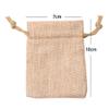 10Pcs Mini Rustic Burlap Pouch Drawstring Bag, Drawstring Tie Bag Wedding and Birthday Party Favor Goody Gift Bag view 2