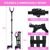 38" Extra Long Grabber Reacher Tool 2 Pack Foldable Reacher Grabber Pickup Tools with 360 Rotating Jaw & Magnet - Heavy Duty Pick Up Grabbers for Seniors, Trash, Surgery Recovery (Pink Pink) view 2
