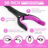 38" Extra Long Grabber Reacher Tool 2 Pack Foldable Reacher Grabber Pickup Tools with 360 Rotating Jaw & Magnet - Heavy Duty Pick Up Grabbers for Seniors, Trash, Surgery Recovery (Pink Pink) view 3