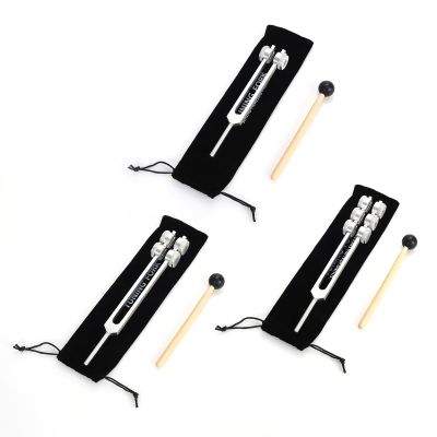 COYEUX Tuning Forks for Healing, 32HZ/64HZ/128HZ Sound Healing Instrument, with Silicone Hammer and Storage Bag, for Chakras, Sound Therapy, Meditation