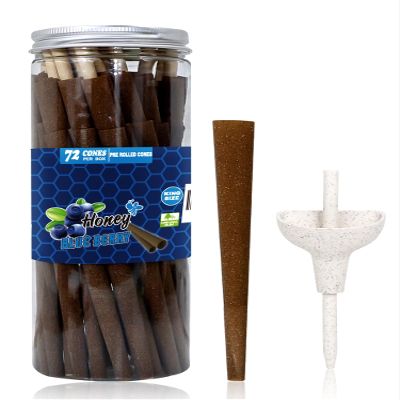 Blueberry Flavored Pre Rolled Cones, 72 Pack King Size Cones Rolling Papers With Filter Tips