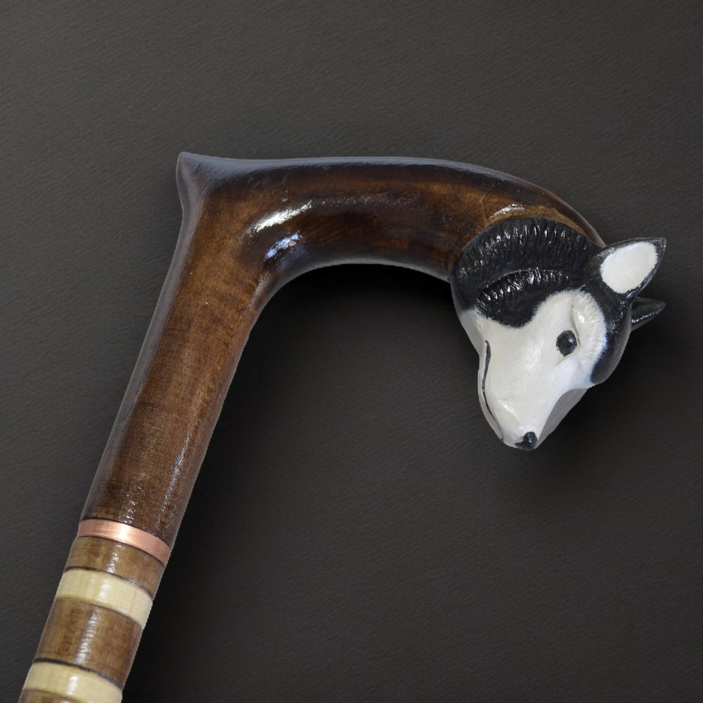 Canes Walking Sticks Cane Reeds Stick Wooden Handmade Carving Men Accessories Grandma Grandpa Gift Sticks Canes for Men Cane for Women Walking Sticks for Style Unique Wood EU (Husky)
