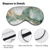 Sleep Eye Mask Emerald and Gold Marble Texture Sleep Mask for Women Men Adjustable Strap Blindfold Eye Cover for Travel Yoga Nap Shift Work view 3