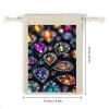 FZMVSQH Intricate Jewelry Patterns 8 PCS Cotton Drawstring Bags Reusable Muslin Bags Natural Cotton Bag with Drawstring Small Jewelry Pouch for Party Wedding Fabric Gift Bag for Spice Herb Candy Soap view 2