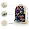 FZMVSQH Intricate Jewelry Patterns 8 PCS Cotton Drawstring Bags Reusable Muslin Bags Natural Cotton Bag with Drawstring Small Jewelry Pouch for Party Wedding Fabric Gift Bag for Spice Herb Candy Soap view 3