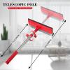 Window Squeegee with 15.7"-27.5" Retractable Stainless Steel Handle, 2-in-1 Windshield Cleaner Tool for Cars, Trucks, Glass Doors, Shower Glass, Outdoor Windows Window Cleaner (Red) view 2