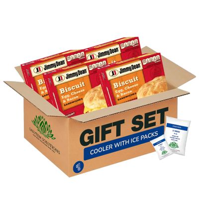 Salutem Vita Bacon Egg Cheese Biscuit Sandwich, Breakfast Snack Gift Set 1,8 lbs Pack of 4