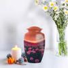 YATHABHISA Rose Cremation Urn Ash, Memorial Gift for Male & Female, Decorative for Funeral & Burial Human Adult Remains, Brown, Combo (10 Inch & 3 Inch Mini) view 4