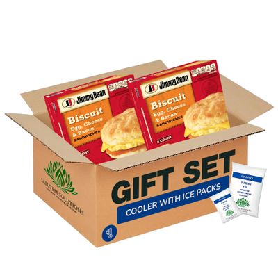 Salutem Vita Bacon Egg Cheese Biscuit Sandwich, Breakfast Snack Gift Set 1,8 lbs Pack of 2