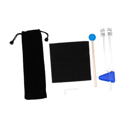 DECHOUS 1set Om Tuning Forks for Sound Healing Healing Instruments Storage Bag and Hammer for Yoga and Meditation
