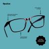 OPULIZE NYX Reading Glasses with Blue Light Blocking for Women Men, Rectangular Frame with UV & Eyestrain Protection, Anti-Glare Computer Gaming Glasses, Purple, Clear, Turquoise +3.5 (Pack of 3) view 4