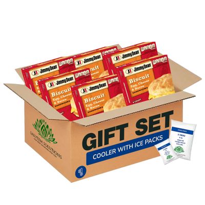 Salutem Vita Bacon Egg Cheese Biscuit Sandwich, Breakfast Snack Gift Set 1,8 lbs Pack of 6