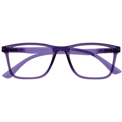 OPULIZE NYX Reading Glasses with Blue Light Blocking for Women Men, Rectangular Frame with UV & Eyestrain Protection, Anti-Glare Computer Gaming Glasses, Purple +1.5 (Pack of 1)