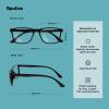 OPULIZE NYX Reading Glasses with Blue Light Blocking for Women Men, Rectangular Frame with UV & Eyestrain Protection, Anti-Glare Computer Gaming Glasses, Black, Clear +1.5 (Pack of 2) view 4
