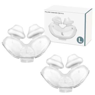 2 Pack Replacement Nasal Pillow Cushion for ResMed Airfit P10, Large, Compatiable with Orignal Airfit P10 Frame, Replacement Nasal Pillow CPAP Mask Cushion, Soft & Durable