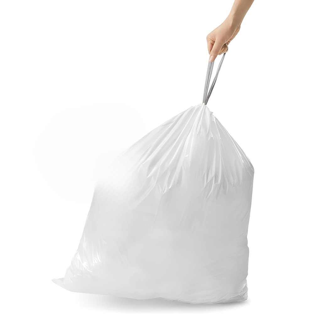 100 Count,Genuine Custom Fit Liners, Drawstring Trash Bags in Dispenser Packs, 30-35 Liter / 8-9 Gallon
