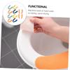 STOBOK 12pairs Warm Toilet Seat Cushions Reusable Non-slip Toilet Seat Covers for Household Use Portable Adhesive Mats Random Colors view 2