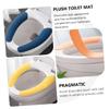 STOBOK 12pairs Warm Toilet Seat Cushions Reusable Non-slip Toilet Seat Covers for Household Use Portable Adhesive Mats Random Colors view 4