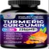 Turmeric Curcumin Supplement - 1750mg Organic Turmeric Per Serving - 95% Curcuminoids, Ginger & BioPerine Black Pepper for Best Absorption - Natural Vegan Joint Support, Bottled in USA - 240 Capsules view 1