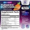 Turmeric Curcumin Supplement - 1750mg Organic Turmeric Per Serving - 95% Curcuminoids, Ginger & BioPerine Black Pepper for Best Absorption - Natural Vegan Joint Support, Bottled in USA - 240 Capsules view 2