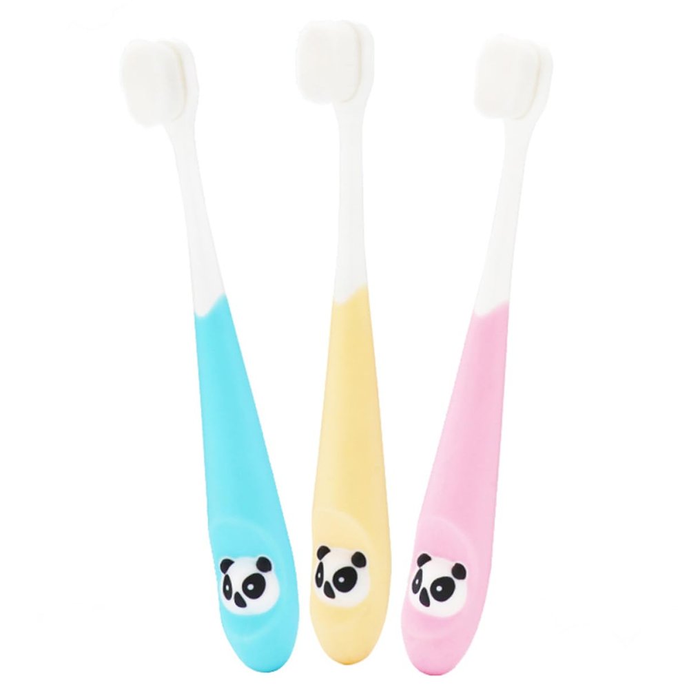 Didiseaon Kids Toothbrush 3pcs Children's Toothbrush Soft Bristles for 3-10yrs Mini Size Abs Material Fun Design Easy to Clean Children's Teeth