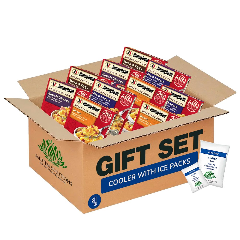 Salutem Vita Meat Lovers, Bacon Cheddar, Steak & Ham Bowl Set, Gift Set Pack of 12