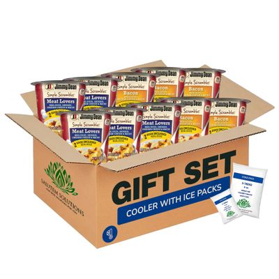 Salutem Vita Simple Scrambles Meat Lovers and Bacon Quick Breakfast Cups, Gift Set Pack of 10