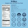 Willa's Organic Kid's Oat Milk with 8g Protein & 240g Calcium 8.25 oz - Plant-Based Milk for Kids, Dairy-Free, Bobby Approved, 2g Fiber 16 Pack view 3