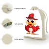 QMKFWT Chicken Wearing Hat Drawstring Pouches Small Bulk Cotton Burlap Storage Bags Reusable Muslin Sachet Bag for Candy, Toys, Jewelry, Treats, Birthday Party Favors view 3