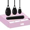 VIYOLI Jade Yoni Egg and Yoni Wand Massage Balls Women Kegel Exercise Ball Set Muscle Tightening Jade Drilled Egg Yoni-drilled C with Box view 1